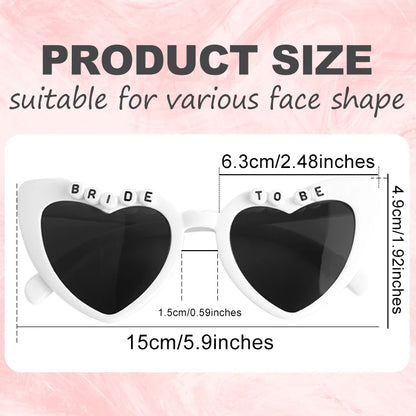 Heart Shaped Sunglasses Wedding Bride Bridesmaid