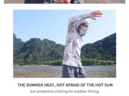 Men's Summer Outdoor Cycling Fiing Sun Protection Ice Silk