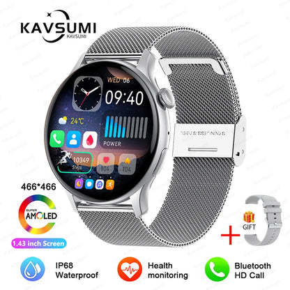 NFC Smart Watch Amoled HD GPS Track Sports Heart Rate