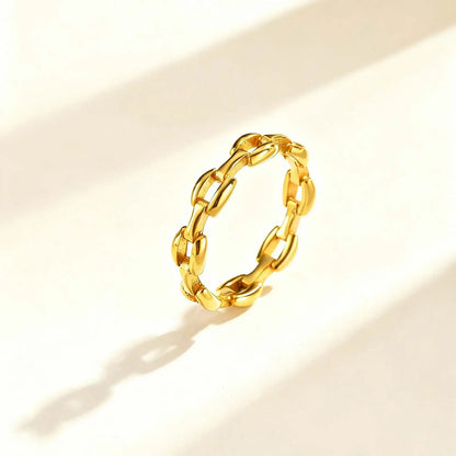 Simple Strap Chain Ring for Women Minimalist Jewelry