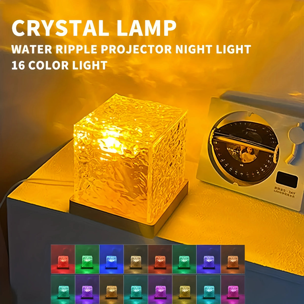 LED Water Ripples Lamp Galaxy Projector Night Light with Remote Control