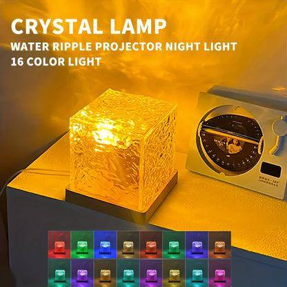 LED Water Ripples Lamp Galaxy Projector Night Light with Remote Control
