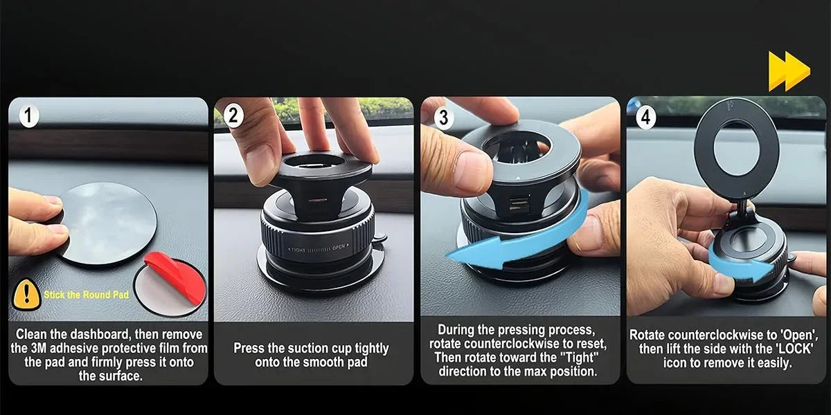 Magnetic Suction Cup Phone Mount for Magsafe 360° Adjustable