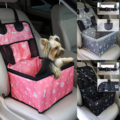 Dog Car Seat with Storage Pocket Travel Dog Bag Cover