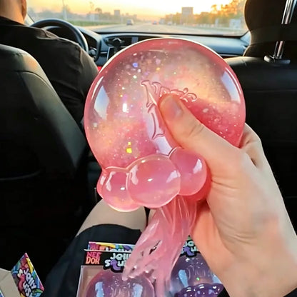 Jellyfish and Cube Squid Toys Soft Jelly Squeezing Stress