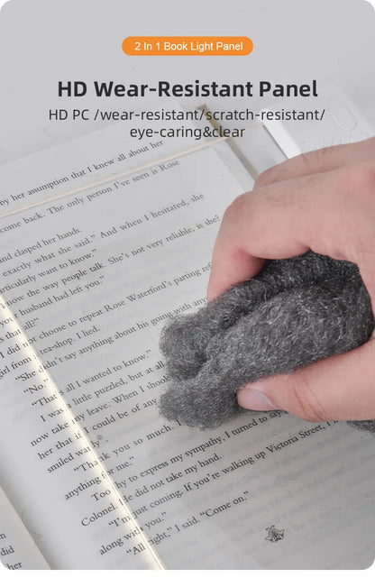 LED Flat Panel Book Light Eye Protection Night Vision