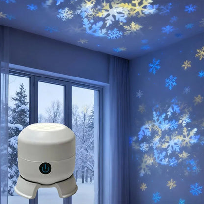 Colorful Fantasy Projection Lamp  Ocean Snowflake Ambiance