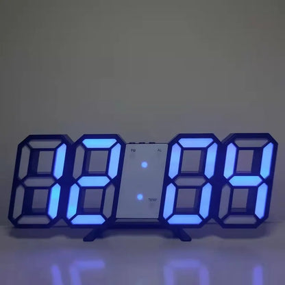 LED Digital Alarm Clock Wall Hanging With 3D Display