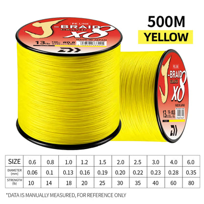 Original X8DAIWA-J Braided Expedition 8 strands Fishing Line