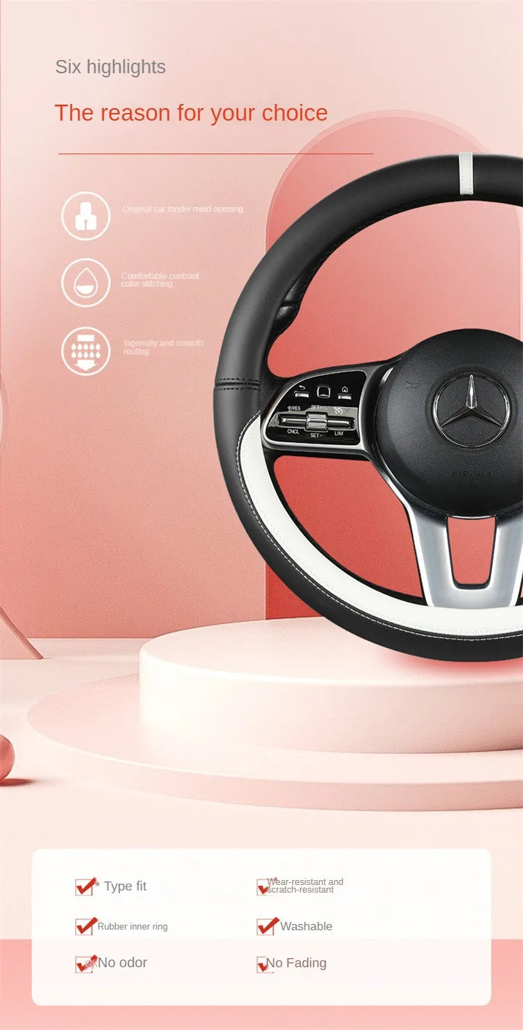 All-Nappa Leather Steering Wheel Cover Leather