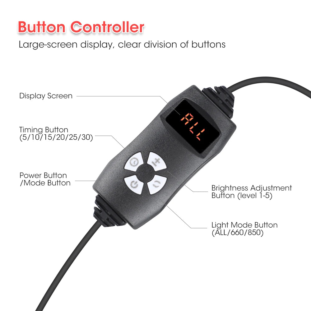Home 660 and 850nm Near Infrared Light Wrist Guard