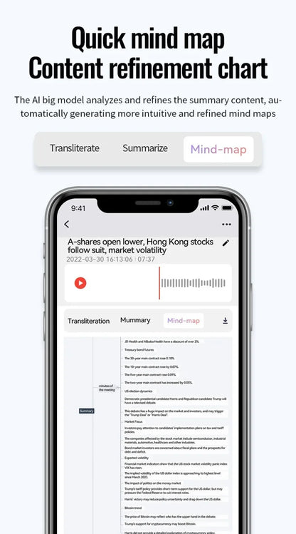 8-128GB Magnetic AI Voice Recorder ChatGPT Intelligent Translation