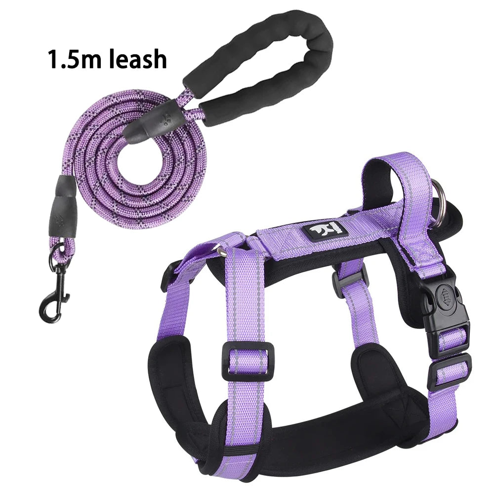 New Pet Harness Reflective With Handle Easy Control