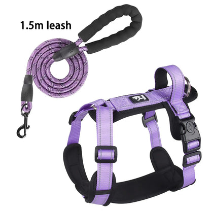 New Pet Harness Reflective With Handle Easy Control