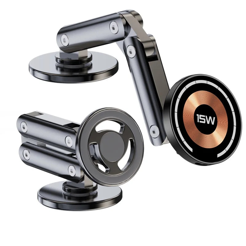 15W Car Magnetic Wireless Charger Holder 360 Rotation