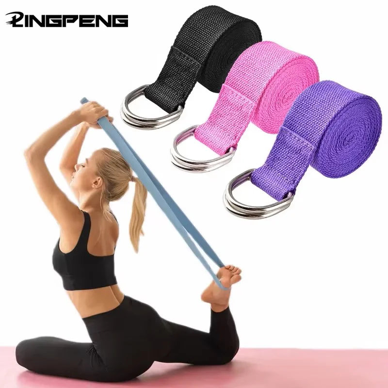 Yoga Strap Cotton Exercise Yoga Belt Adjustable