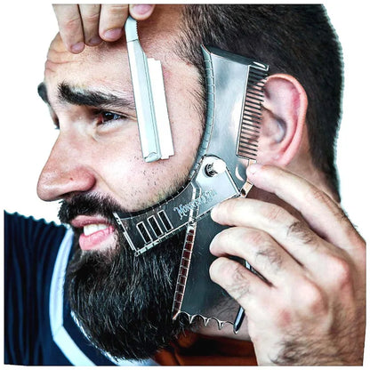 5in1 Adjustable Men Beard Modeling Ruler Shaping Styling Template