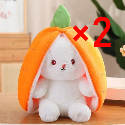 25cm Cute Strawberry Carrot Rabbit Plush Toy Stuffed Creative