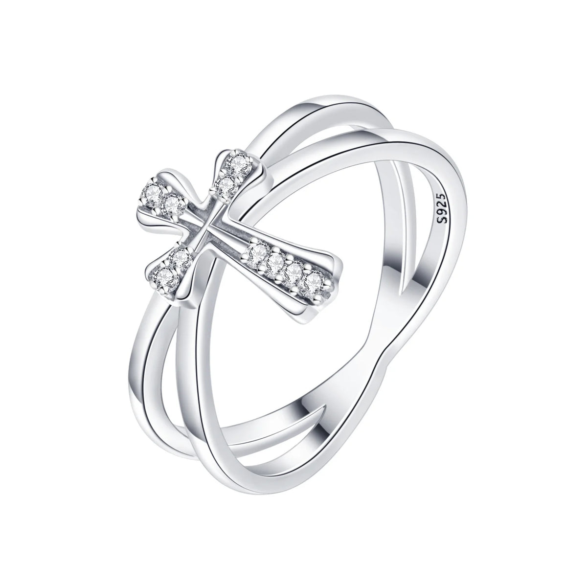 925 Sterling Silver Three-Ring Stackable Ring for Women
