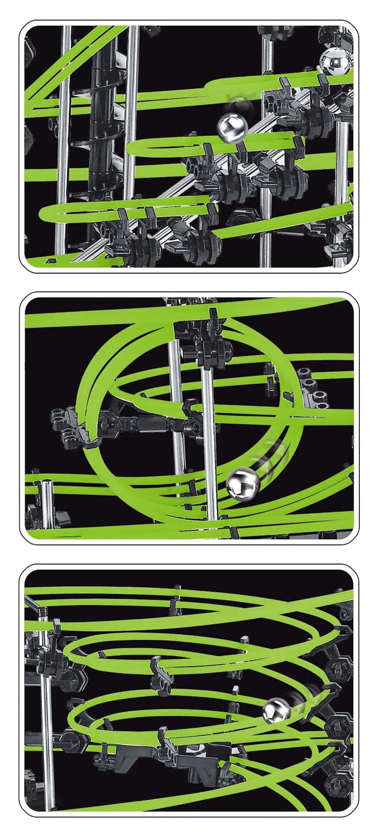 Luminous Spacerail Rollercoaster Ball Marble