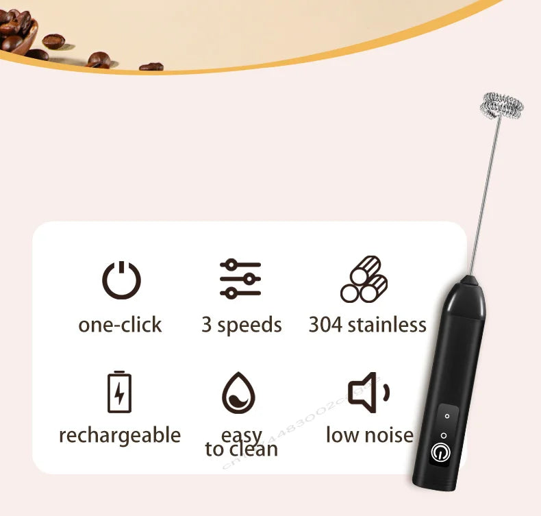 UPGRADED Electric Coffee Frother/MILK Whisk+Egg Beater