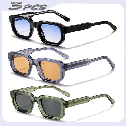 HBK Vintage Polygon Sunglasses for Men Small Frame
