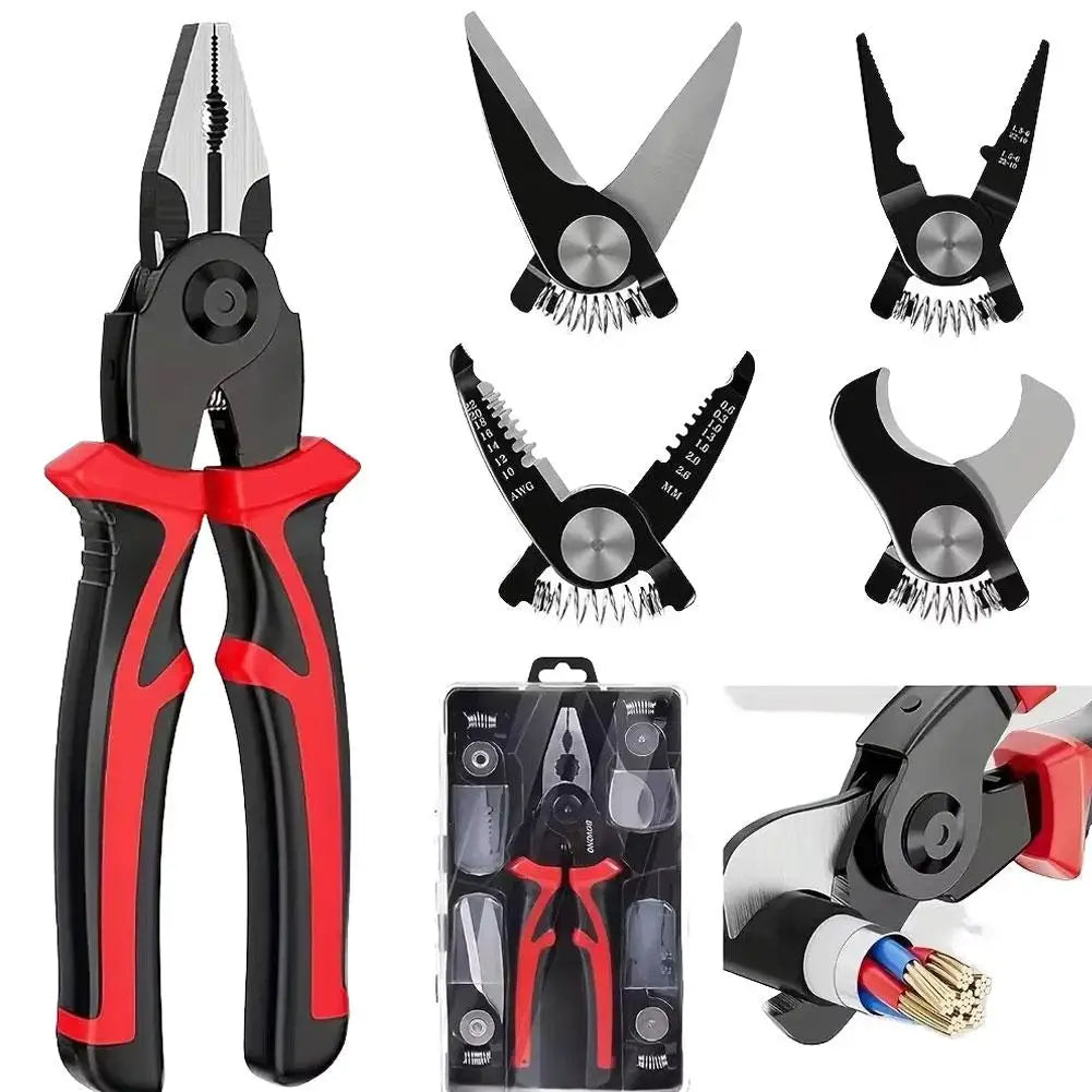 Multifunctional Replaceable Electrician Pliers Wire Cutting Pliers