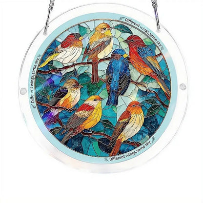 Acrylic Puzzle Suncatcher Window Hanging Stained Glass