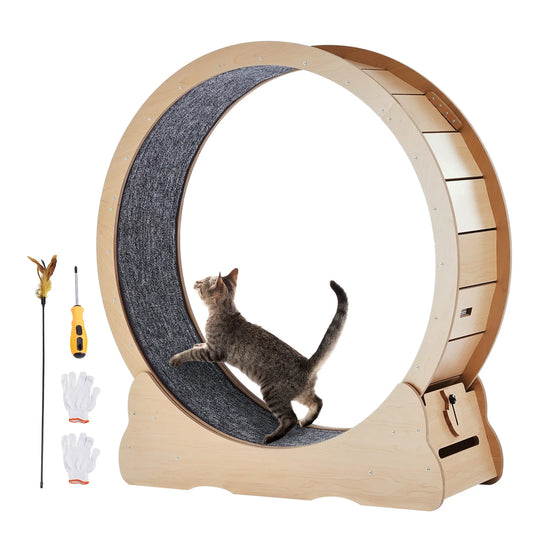 Wooden Cat Exercise Wheel Large Cat Treadmill Wheel