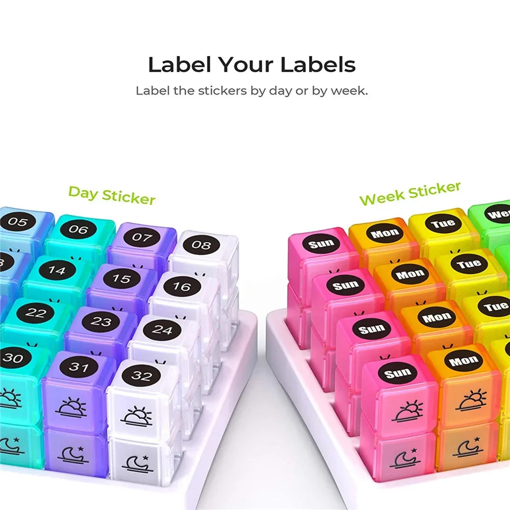 Monthly 31/32 Grids Pill Box Case Container Organizer