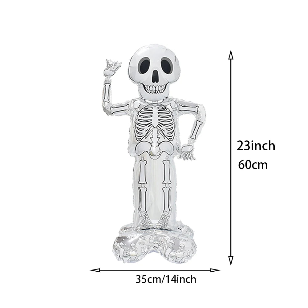 Halloween Balloon Decoration Halloween Black Spider Balloon Giant Skull Skeleton Balloon