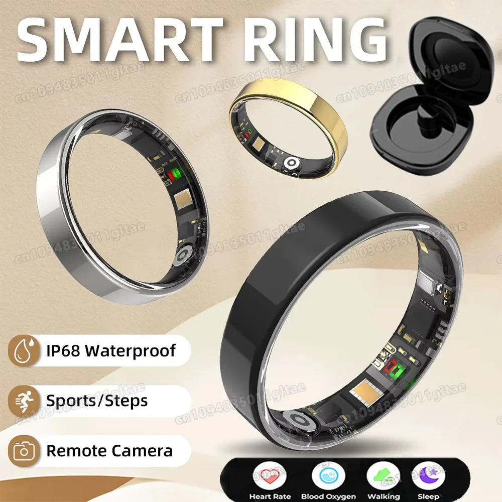 New Smart Ring Heart Rate Blood Pressure Sleep Monitoring