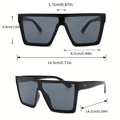Oversize frame One-piece Goggle Men Woman Sunglasses