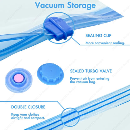 Reusable Vacuum Storage Sealing Bags with Hand Pump