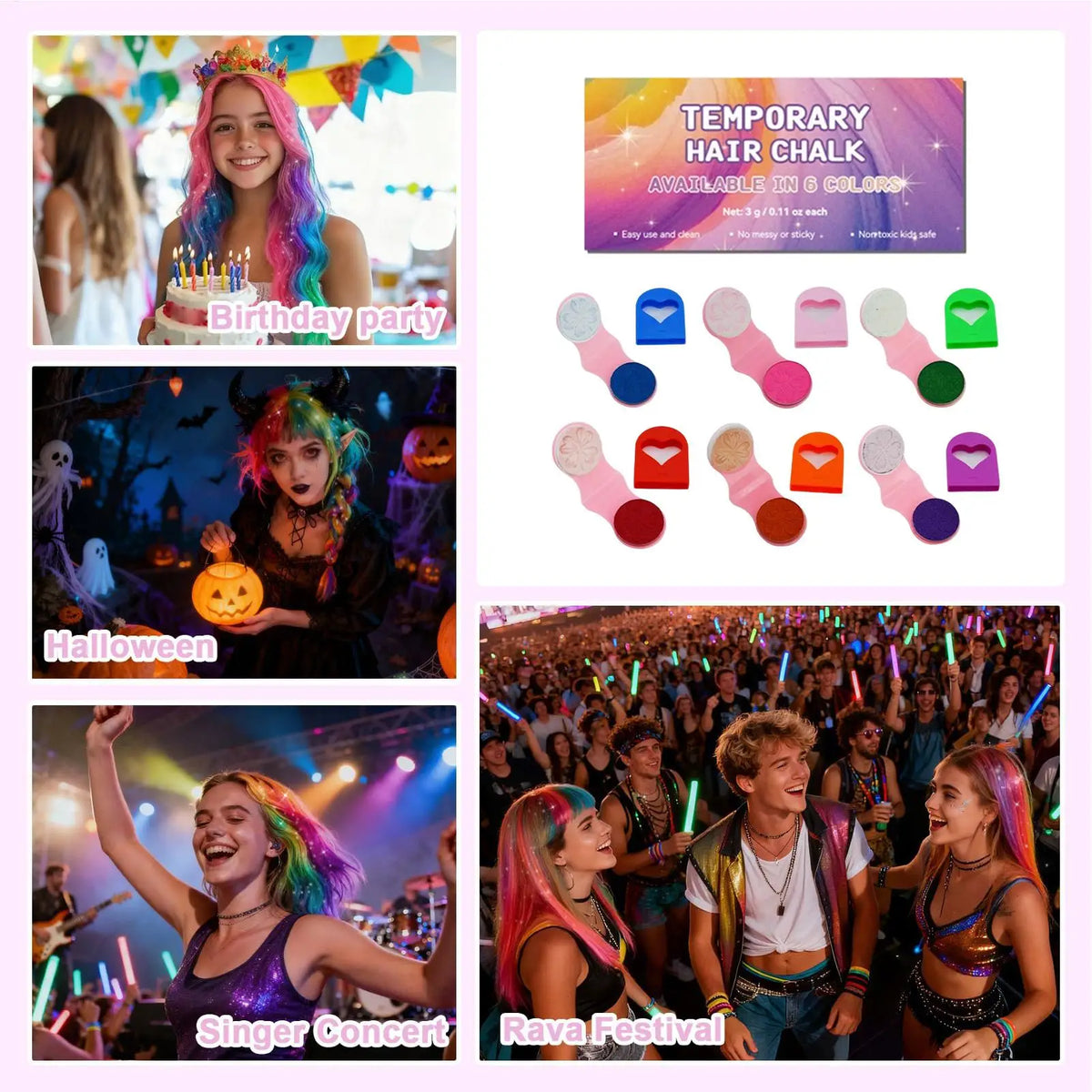 Temporary Hair Dye Chalk Colorful Hair Dye
