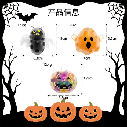 Spooky Halloween Squishy Bead Squeeze Ball Pumpkin Ghost