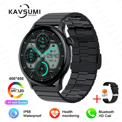 NFC Smart Watch Amoled HD GPS Track Sports Heart Rate