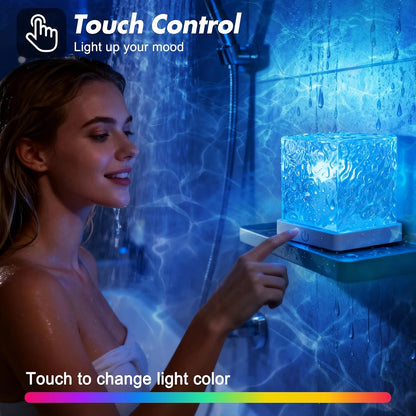 Rechargeable Shower Lamp with 16-Color Wave Projector