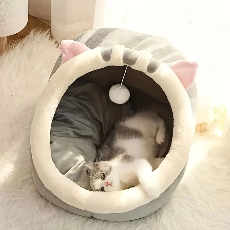 Cute And Soft Cat House Super Cat Bed Warm Deep Sleep Comfort