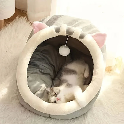 Cute And Soft Cat House Super Cat Bed Warm Deep Sleep Comfort