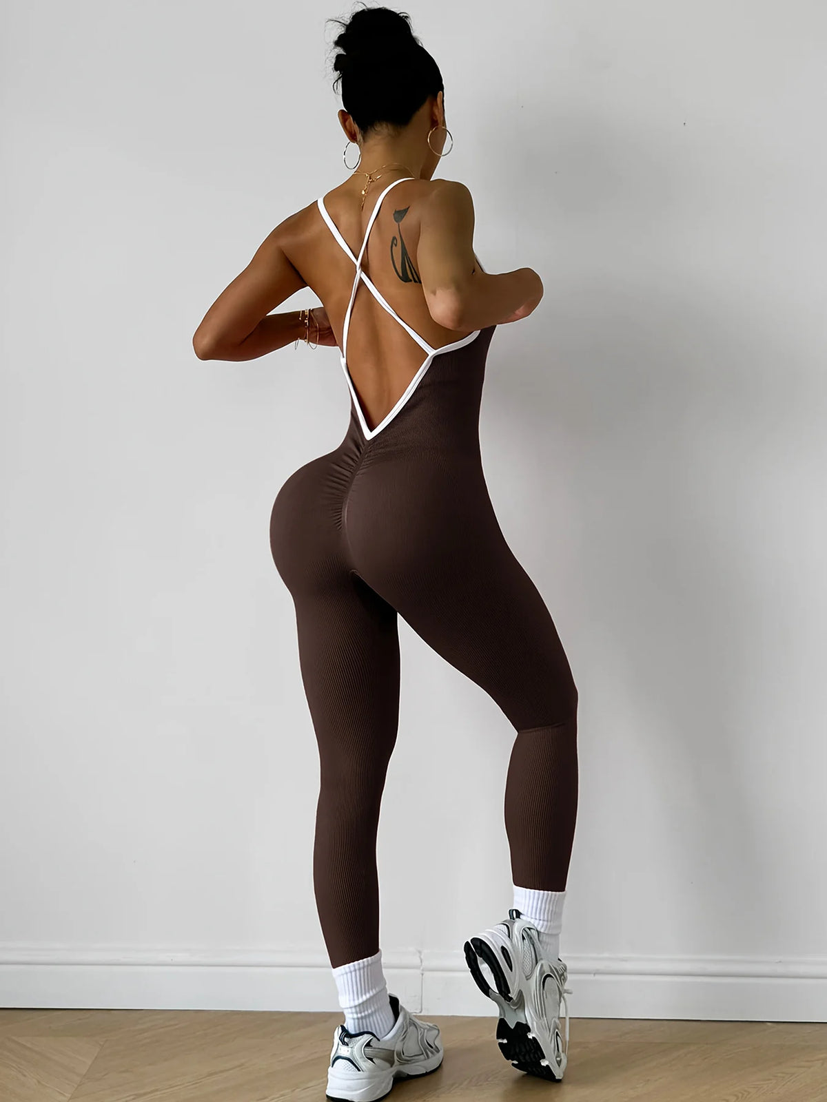 Girls Pink Sports Jumpsuit Running One Piece Bodysuit