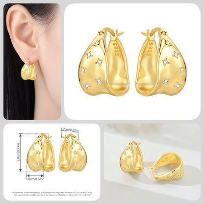 New 925 Sterling Silver 18K Gold Plated Cherry Blossom Butterfly