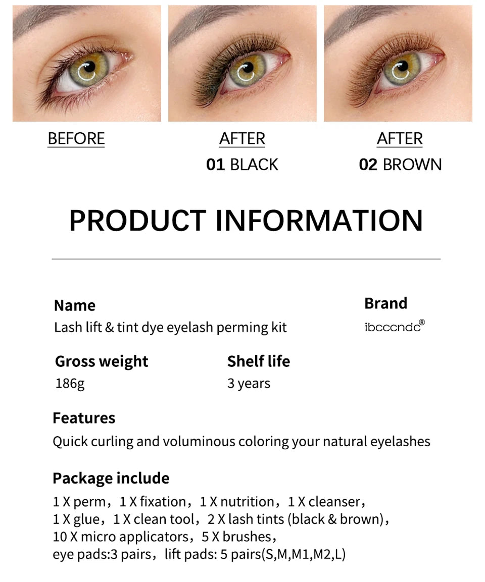 Brow Lamination & Tint Kit And Lash Lift Professional