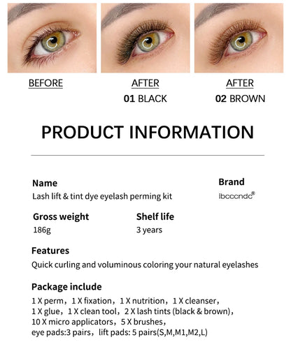 Brow Lamination & Tint Kit And Lash Lift Professional