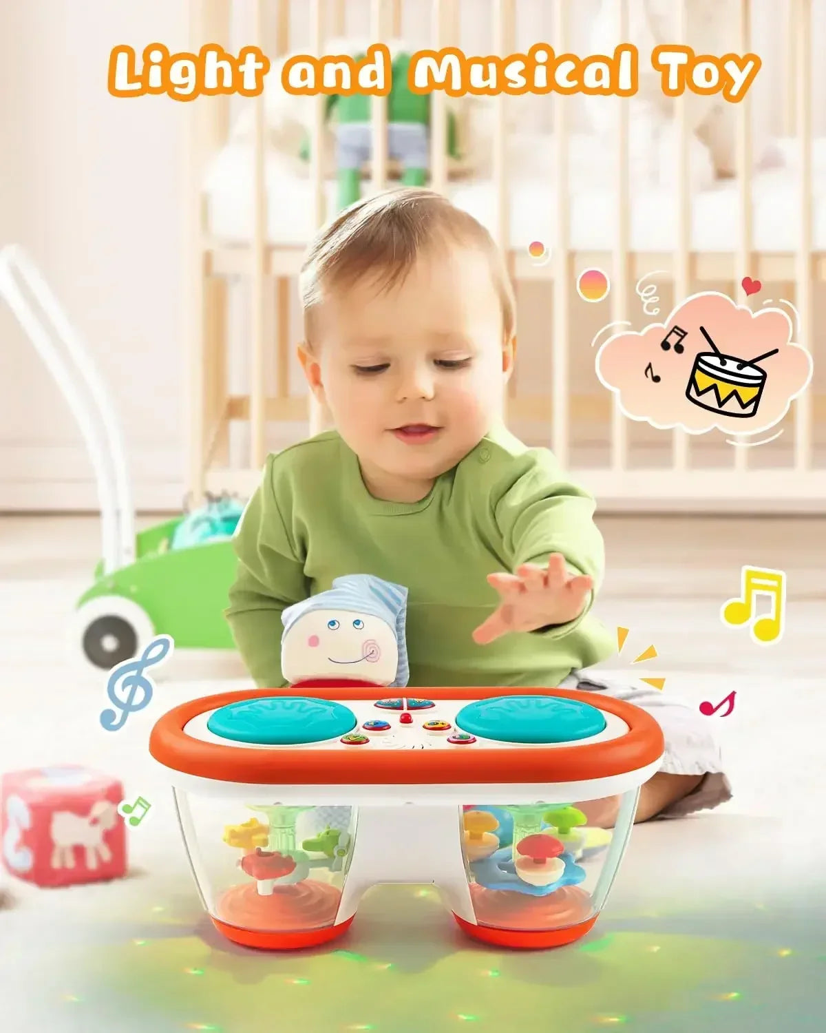 Baby Clap Drum 12+ Month Kids Musical Toy Infant Toys