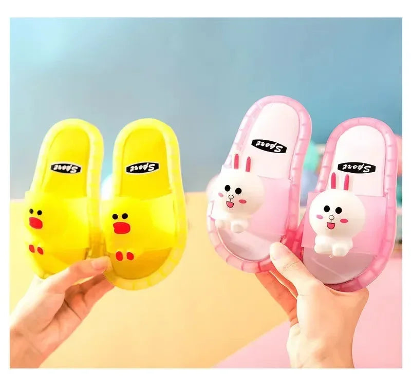 Luminous Children's Slippers Unicorn Crystal Shoes