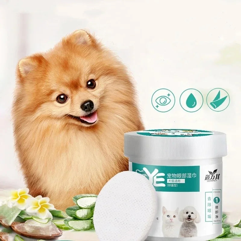 130 Pcs/set of Dog and Cat Cleaning Wipes Pet Eye Wipes Grooming