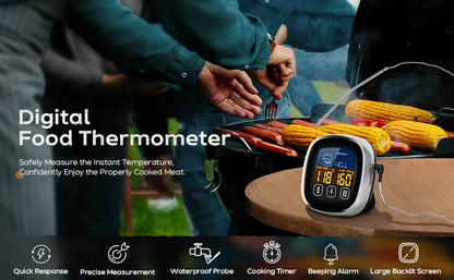 HOMEFISH Digital Meat Kitchen Thermometer Stainless