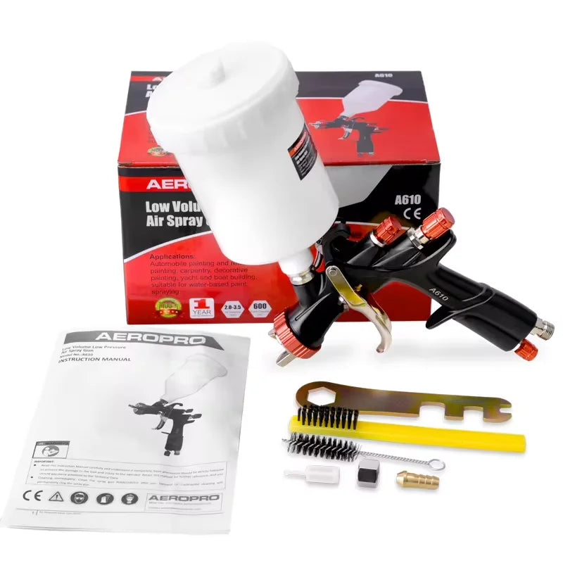 AEROPRO R500 LVLP Air Spray Gun A610 Paint Gun