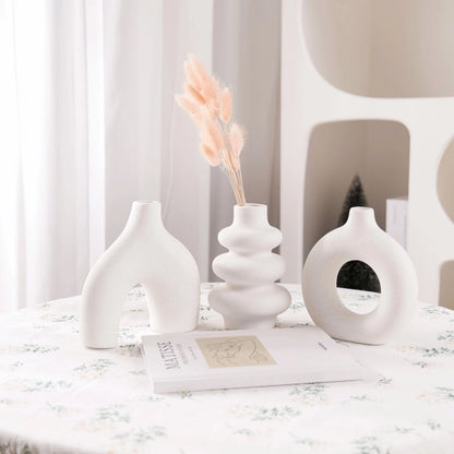 Bohemian ceramic vase set decorative vase ornaments